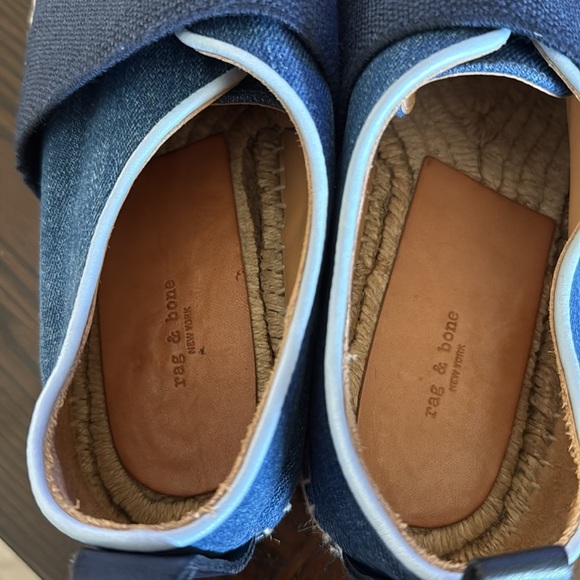NWOB *Sold Out* Rag & Bone Denim Espadrilles with Leather Accents - Picture 7 of 8